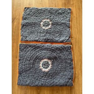 2x Pottery Barn The Land of Nod‎ Solar System Standard Shams Planets Blue Cotton